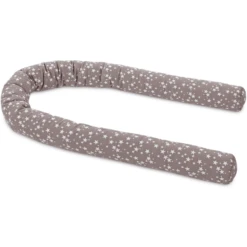 Babybay Nestchenschlange Piqué Taupe Sterne Weiß