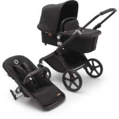 Bugaboo Kinderwagen Fox Cub Mit Liegeaufsatz Und Sitz Black/Midnight Black