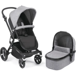 CHIC 4 BABY Kombi-Kinderwagen PASSO Jeans Grey