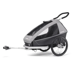 CROOZER Kinderfahrradanhänger Kid Keeke 1 Stone Grey