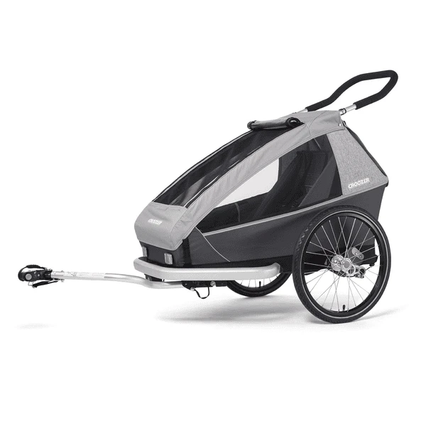 CROOZER Kinderfahrradanhänger Kid Keeke 1 Stone Grey 3 CROOZER Kinderfahrradanhänger Kid Keeke 1 Stone Grey