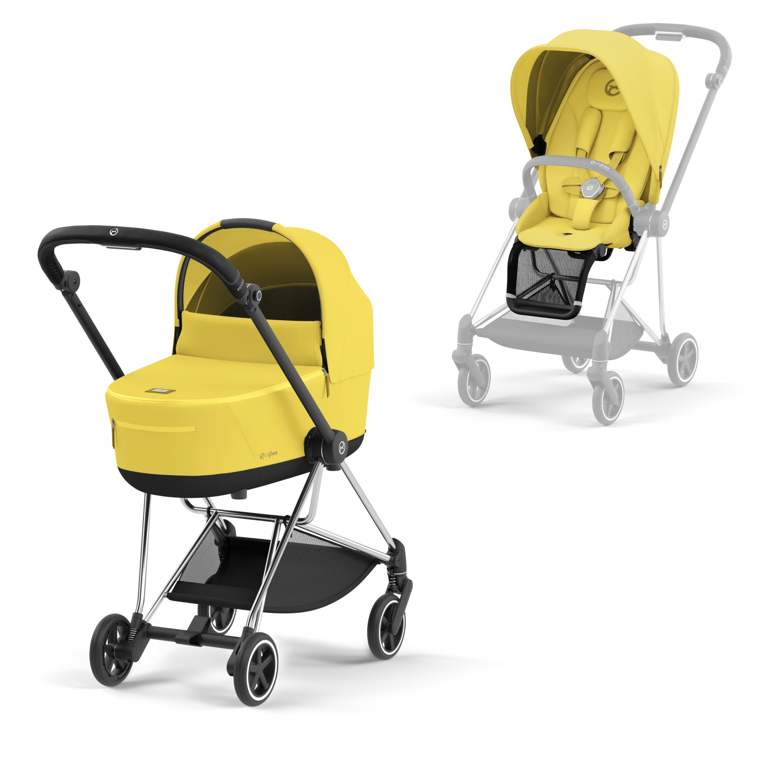 Cybex PLATINUM Kombikinderwagen New Mios Chrome Black Mustard Yellow 3 Cybex PLATINUM Kombikinderwagen New Mios Chrome Black Mustard Yellow