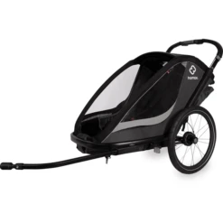 Hamax Kinderfahrradanhänger Cocoon Mit Verstellbarer Schlafposition Grey/black