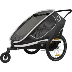 Hamax Kinderfahrradanhänger Outback Mit Rückenlehnenverstellung - Grau