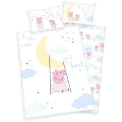 HERDING Flanell-Bettwäsche Peppa Pig 100 X 135 Cm