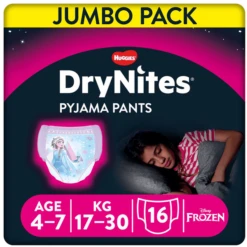Huggies DryNites Pyjama Pants Einweg Mädchen In Disney Design 4-7 Jahre Jumbopack