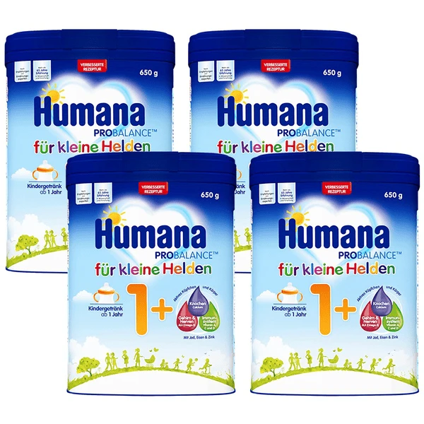 Humana Kindergetränk 1+ 4x 650 G Ab Dem 1. Jahr 3 Humana Kindergetränk 1+ 4x 650 G Ab Dem 1. Jahr