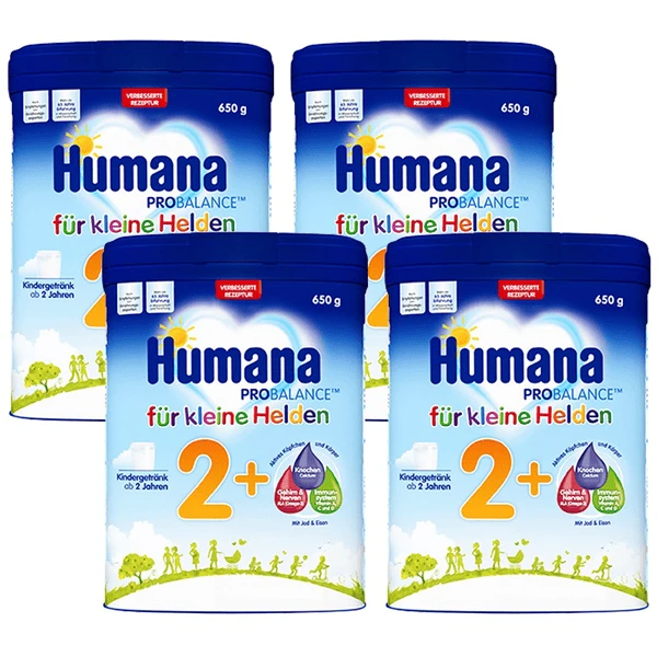 Humana Kindergetränk 2+ 4x 650 G Ab Dem 2. Jahr 3 Humana Kindergetränk 2+ 4x 650 G Ab Dem 2. Jahr