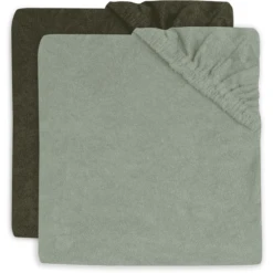 Jollein 2-er Pack Wickelauflagenbezug 50x70cm Frottee - Green