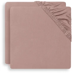 Jollein Jersey Spannbettlaken 2er-Pack Chestnut 60x120 Cm