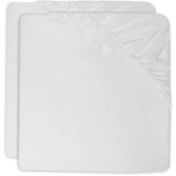 Jollein Spannbettlaken Wiege Jersey 40/50x80/90cm 2-er Pack Ivory