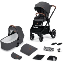 Kinderkraft Kombikinderwagen EVERYDAY 2 In 1 Dark Grey Black Frame