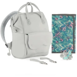 Kinderkraft Wickelrucksack TREASUREPACK Grau/nature Vibes