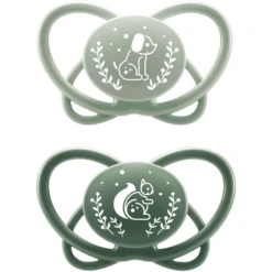 Nip® Schnuller First Moments "My Butterfly" - Grün, Aus Silikon, Größe 2 (5-18 Monate)