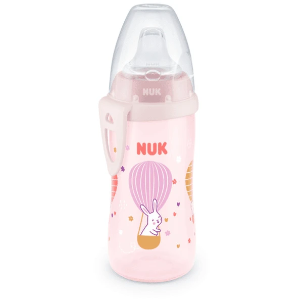 NUK Babyflasche Active Cup, Rosa, Motiv Hase 300ml 3 NUK Babyflasche Active Cup, Rosa, Motiv Hase 300ml