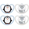 NUK Schnuller Space Gr. 1, 0 - 6 Monate Silikon Pinguin/Fuchs, 4 Stück -Babyartikel Geschäft nuk schnuller space gr 1 0 6 monate silikon pinguin fuchs 4 stueck a305709