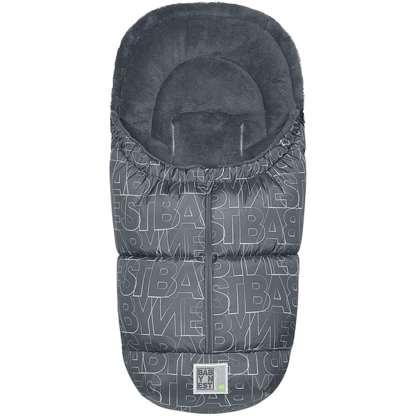 Odenwälder Fußsack Levi Fashion Letters BabyNest Silver-grey 3 Odenwälder Fußsack Levi Fashion Letters BabyNest Silver-grey