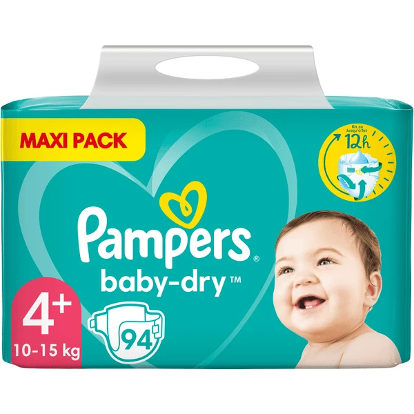 Pampers® Pampers Baby Dry, Gr.4+ Maxi Plus, 10-15kg, Maxi Pack (1x 94 Windeln) 3 Pampers® Pampers Baby Dry, Gr.4+ Maxi Plus, 10-15kg, Maxi Pack (1x 94 Windeln)