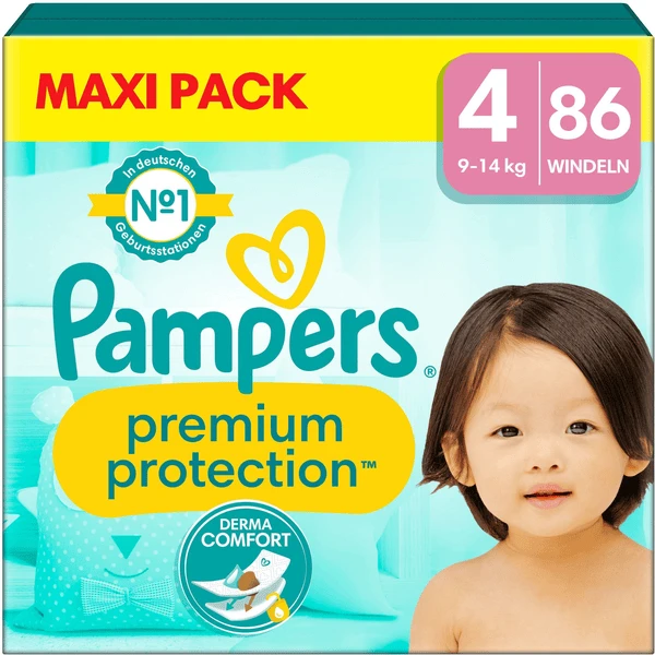 Pampers® Pampers Premium Protection, Gr. 4 Maxi, 9-14kg, Maxi Pack (1x 86 Windeln) 3 Pampers® Pampers Premium Protection, Gr. 4 Maxi, 9-14kg, Maxi Pack (1x 86 Windeln)