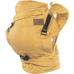 SCHMUSEWOLKE Babytrage HalfBuckle Botanical Golden Leinen
