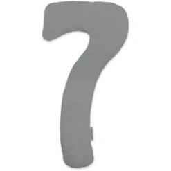 THERALINE Bezug Für My7 Seitenschläferkissen Melange Mittelgrau Bamboo-Kollektion