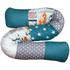 Ullenboom Baby-Bettschlange Waldtiere Petrol 160 Cm