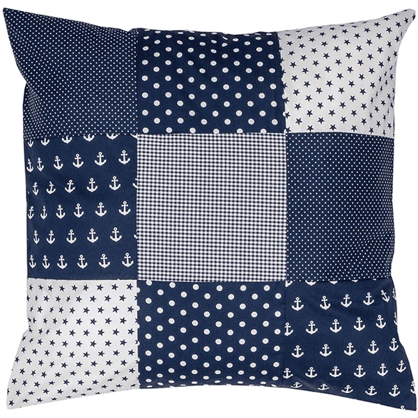 Ullenboom Patchwork Kissenbezug 60 X 60 Cm Anker Blau 3 Ullenboom Patchwork Kissenbezug 60 X 60 Cm Anker Blau