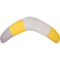 Ullenboom Patchwork Stillkissenbezug Elefant Gelb 190 X 38 Cm